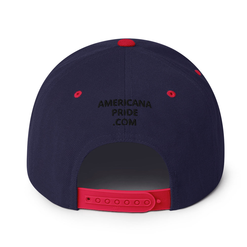 Proud Gun Owner High Profile Snapback Hat (black design)